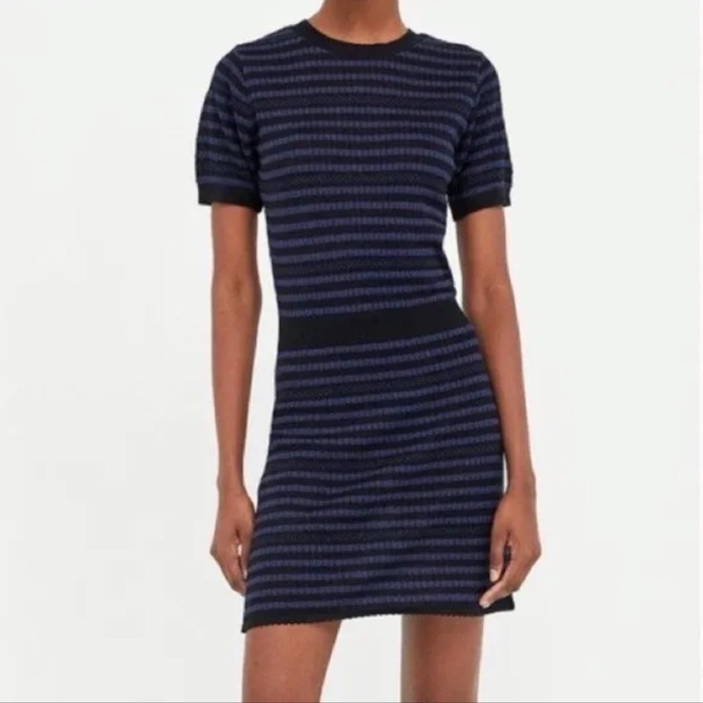 Zara knit striped jersey dress